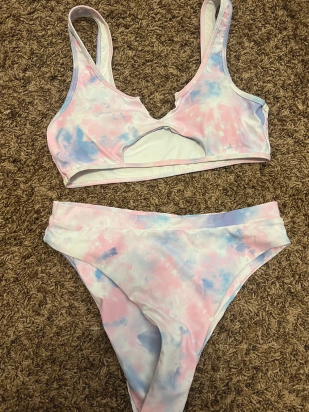 Tie-Dye Pastel Bikini Set - Pink & Blue Women Swim